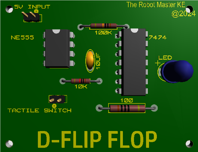 how to design a D-FLIP FLOP in Proteus under 1 minute - Robotech ...